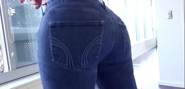  Brother fucks sister through her torn jeans